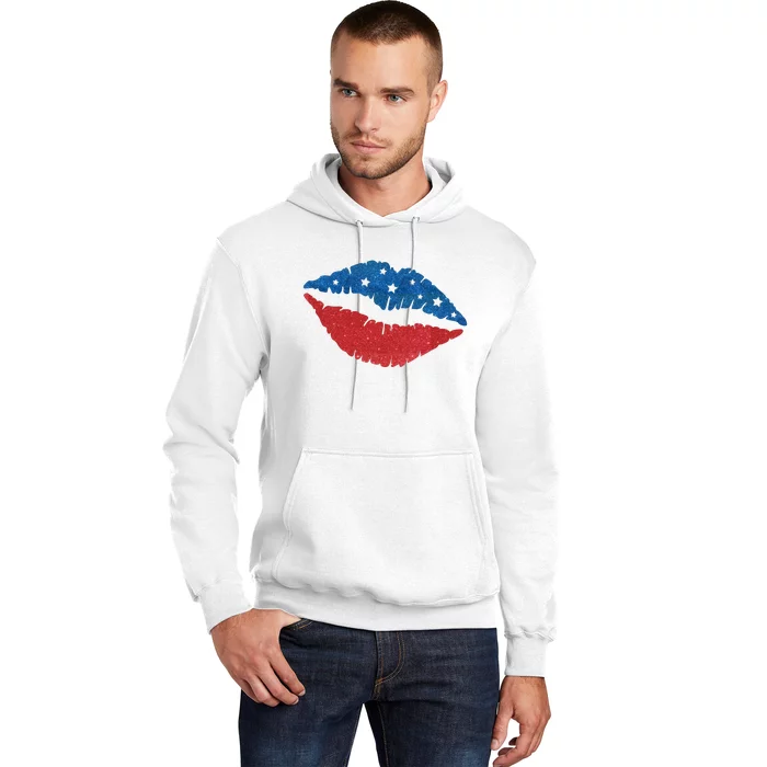 4th Of July Lips Celebration Hoodie