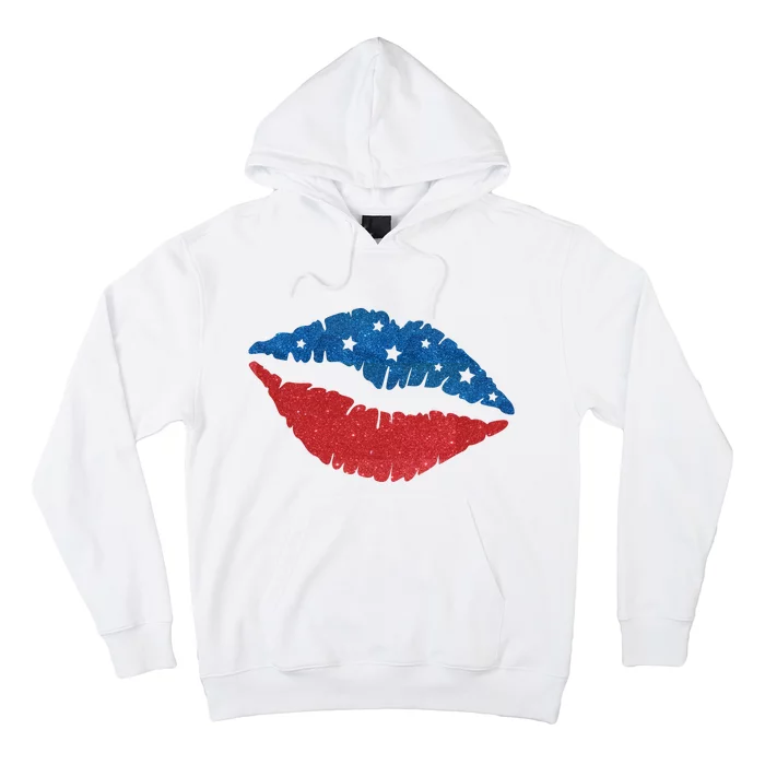 4th Of July Lips Celebration Hoodie