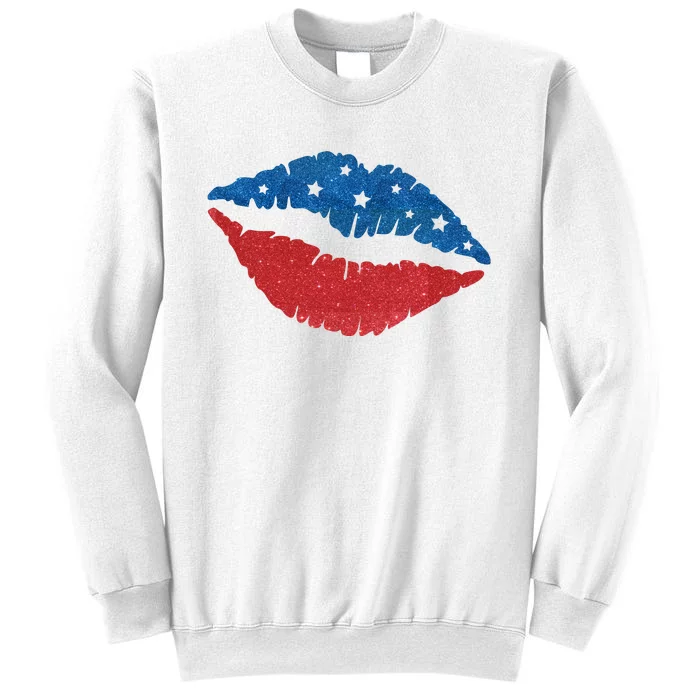 4th Of July Lips Celebration Sweatshirt