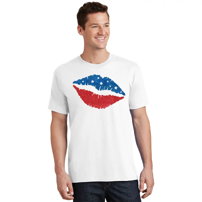 4th Of July Lips Celebration T-Shirt