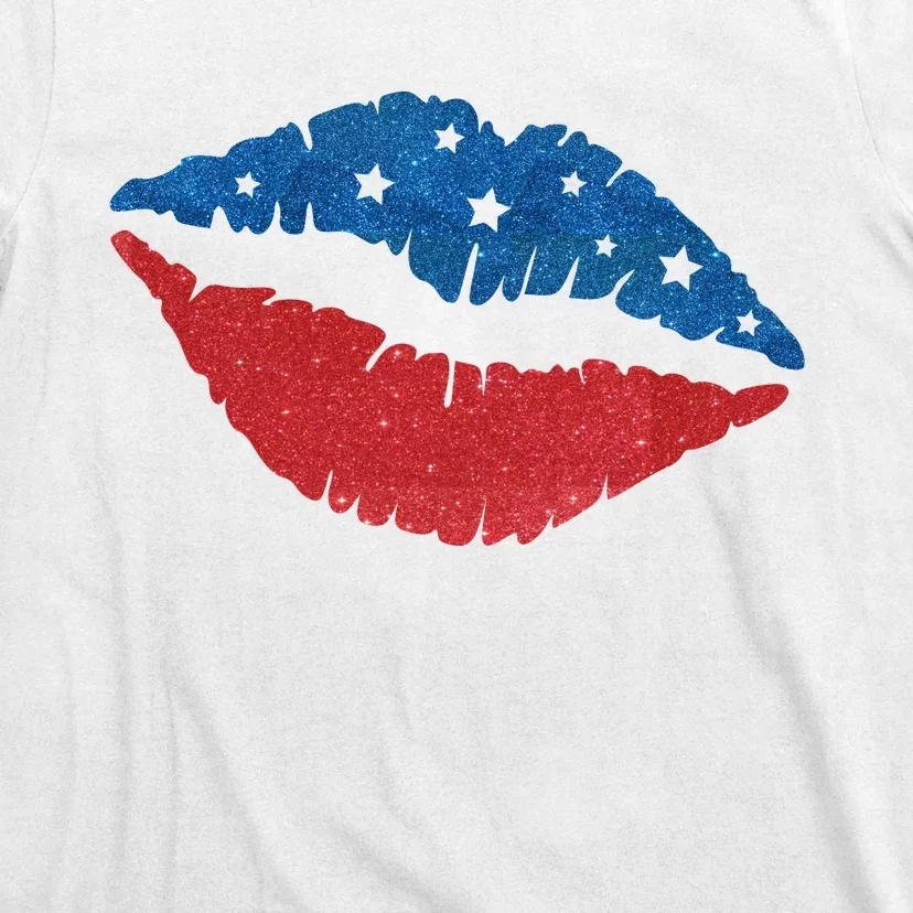 4th Of July Lips Celebration T-Shirt