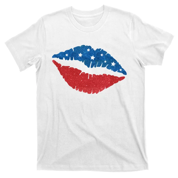 4th Of July Lips Celebration T-Shirt