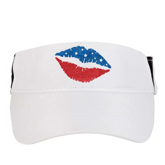 4th Of July Lips Celebration Adult Drive Performance Visor