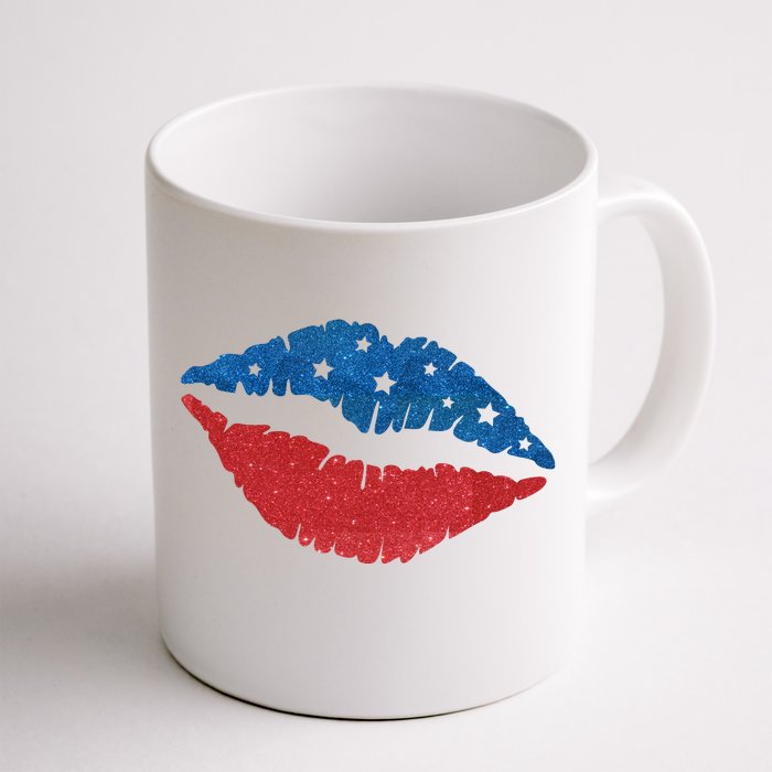 4th Of July Lips Celebration Front & Back Coffee Mug