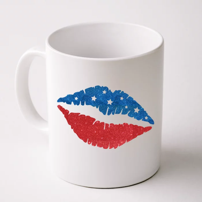 4th Of July Lips Celebration Front & Back Coffee Mug