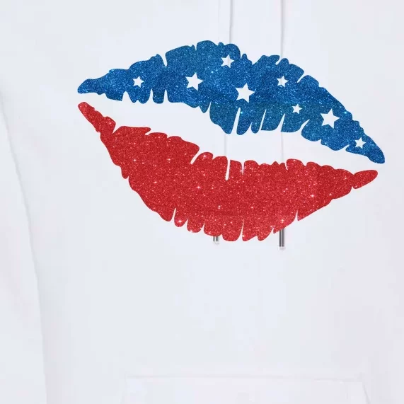 4th Of July Lips Celebration Premium Hoodie