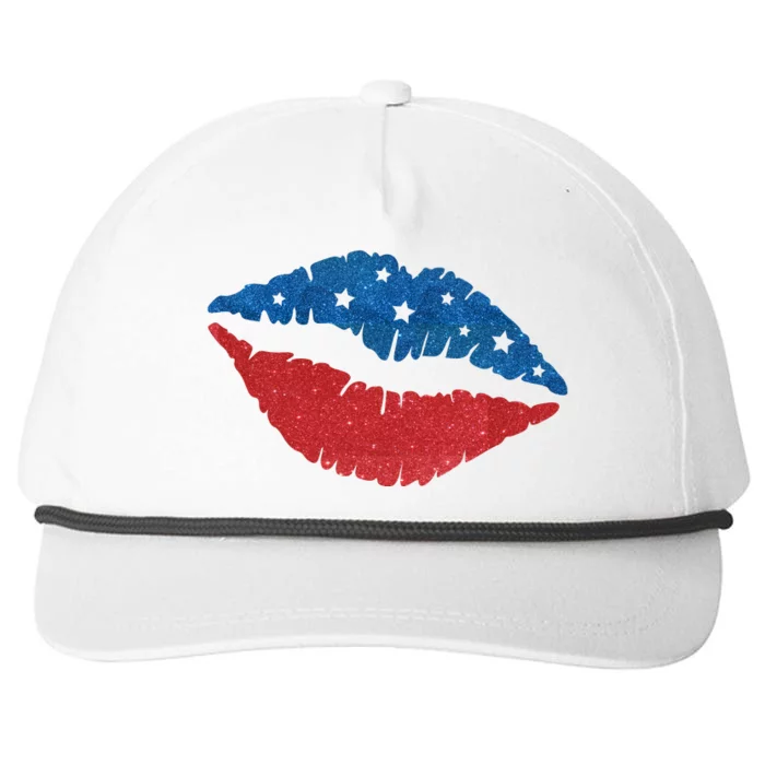 4th Of July Lips Celebration Snapback Five-Panel Rope Hat