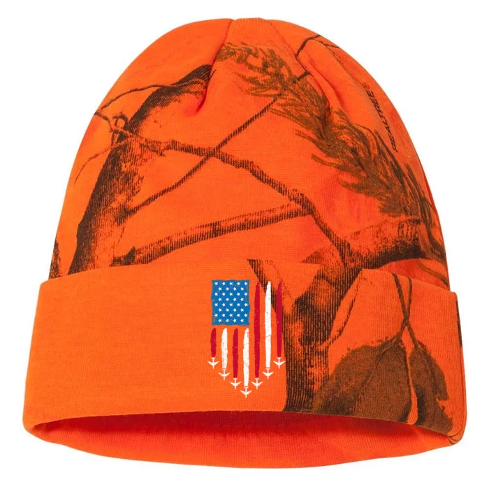 4th Of July Fourth 4 Patriotic Usa Flag Fighter Jets Kati - 12in Camo Beanie