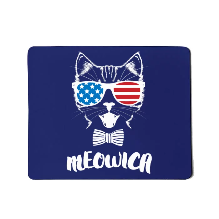 4th of July Meowica Kitty Cat Mousepad