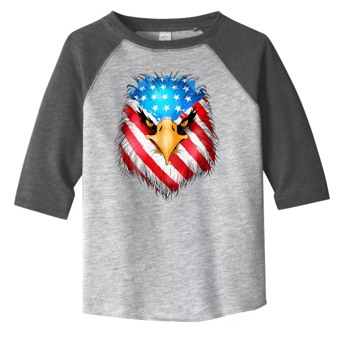 4th Of July Patriotic Eagle Usa American Flag Toddler Fine Jersey T-Shirt