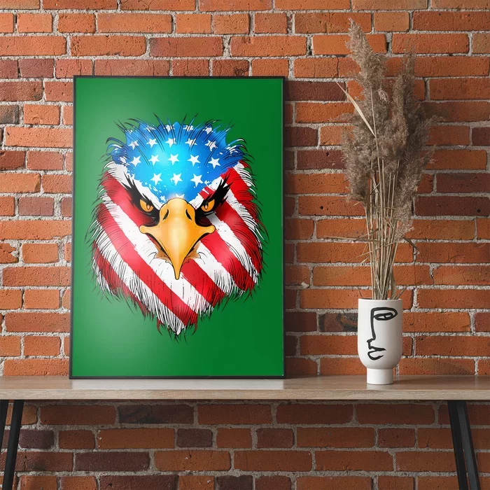 4th Of July Patriotic Eagle Usa American Flag Poster