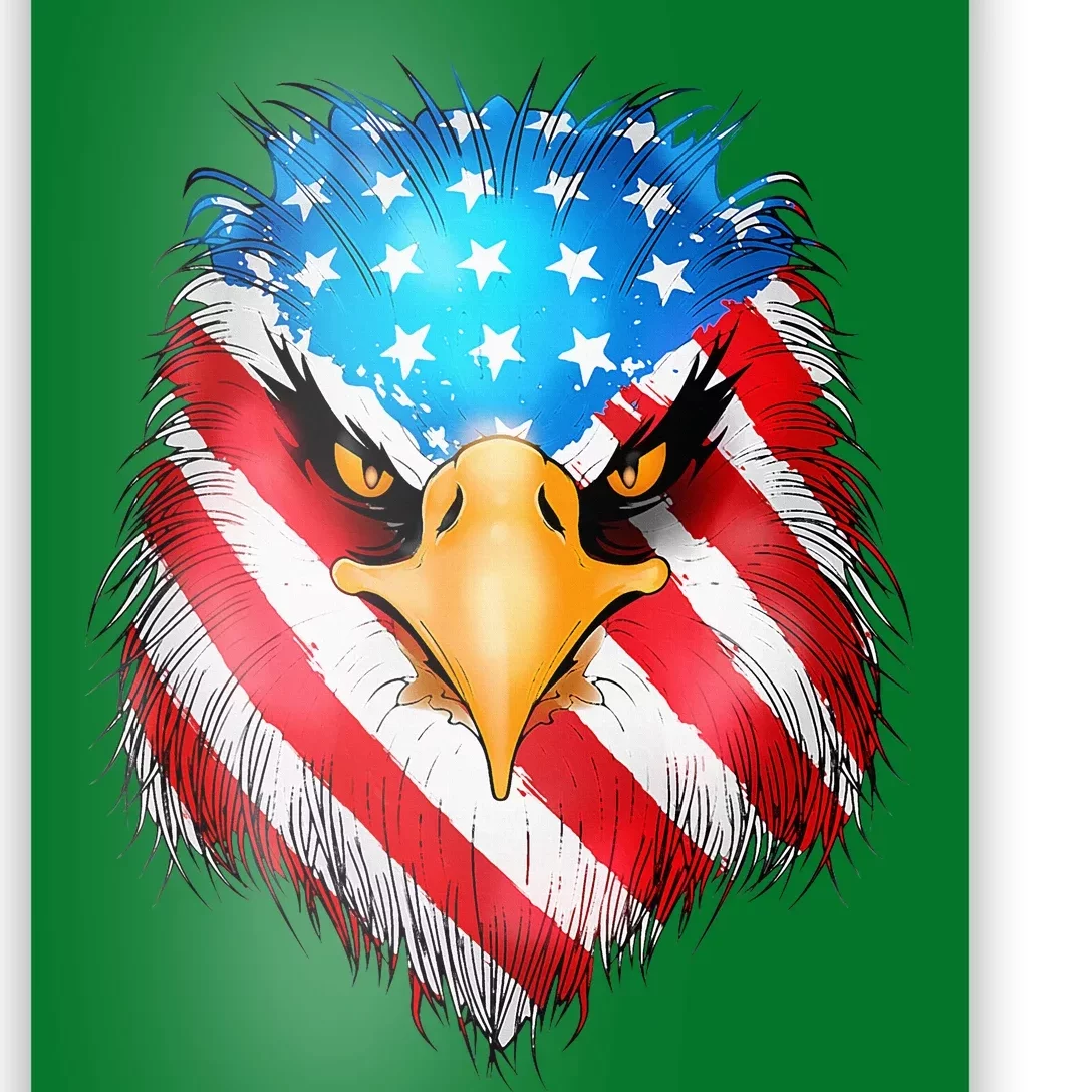 4th Of July Patriotic Eagle Usa American Flag Poster