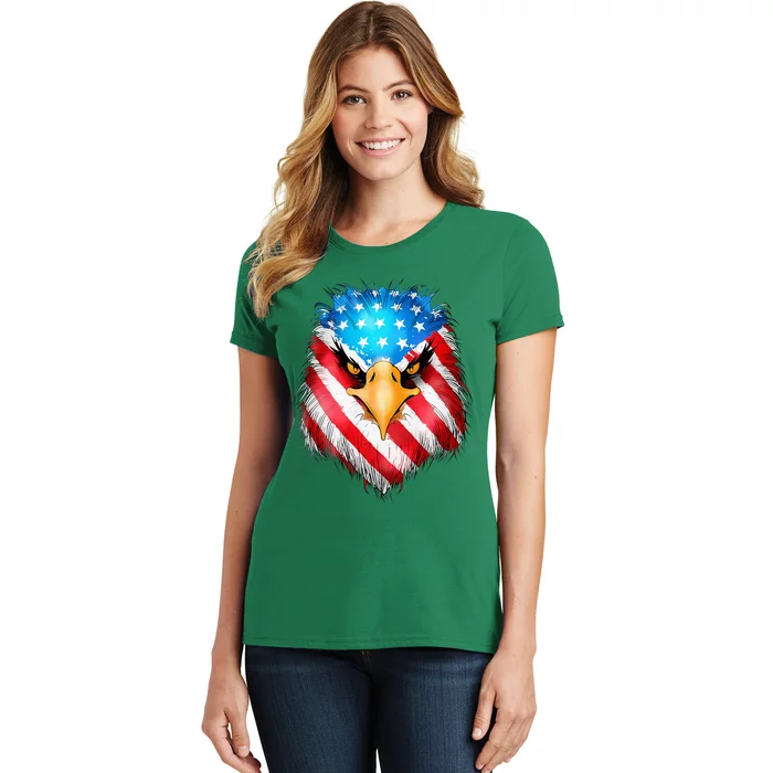 4th Of July Patriotic Eagle Usa American Flag Women's T-Shirt