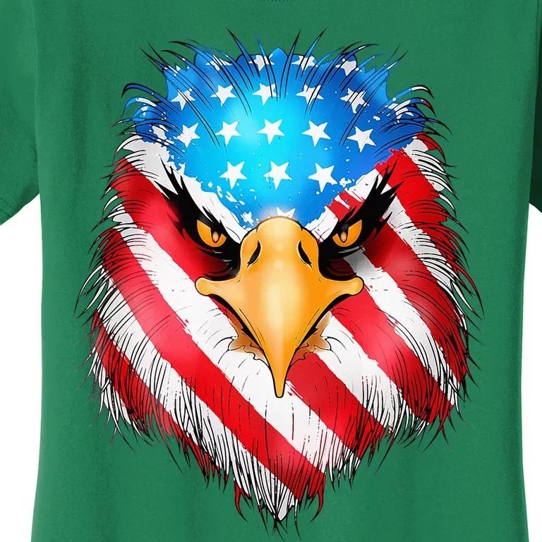 4th Of July Patriotic Eagle Usa American Flag Women's T-Shirt