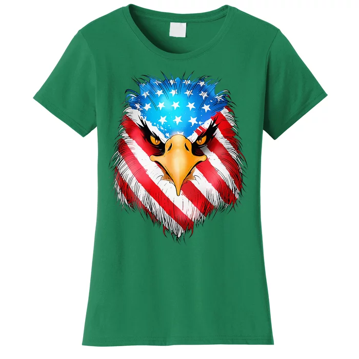 4th Of July Patriotic Eagle Usa American Flag Women's T-Shirt