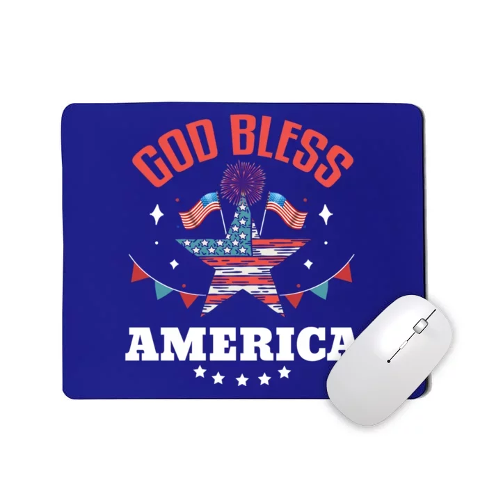 4th Of Juli! Patriotic Usa God Bless America Meaningful Gift Mousepad