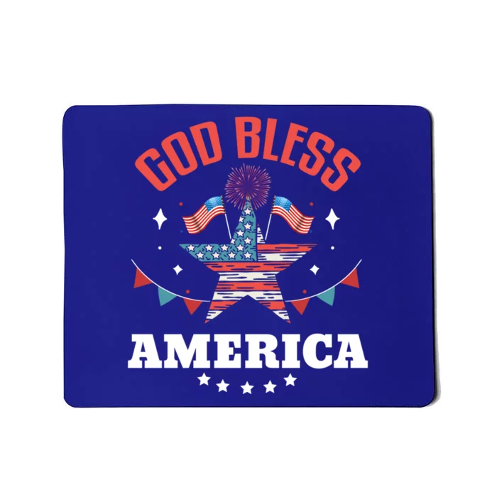 4th Of Juli! Patriotic Usa God Bless America Meaningful Gift Mousepad