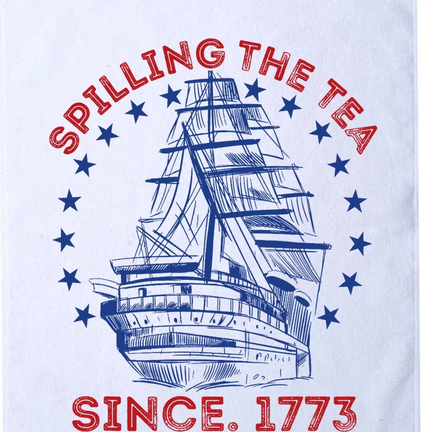 4th Of July Spilling The Tea Since 1773 History Teacher Platinum Collection Golf Towel