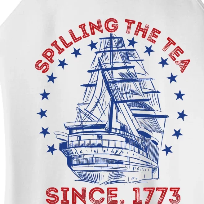 4th Of July Spilling The Tea Since 1773 History Teacher Women’s Perfect Tri Rocker Tank