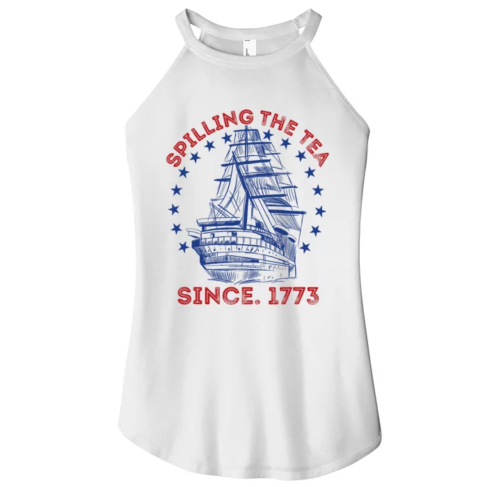 4th Of July Spilling The Tea Since 1773 History Teacher Women’s Perfect Tri Rocker Tank