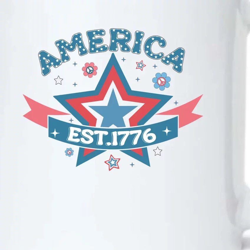 4th Of July Retro America Est. 1776 Gift Black Color Changing Mug