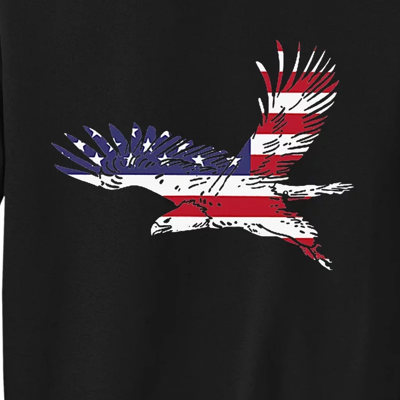 4th Of July Bald Eagle Us Flag Pocket America Sweatshirt