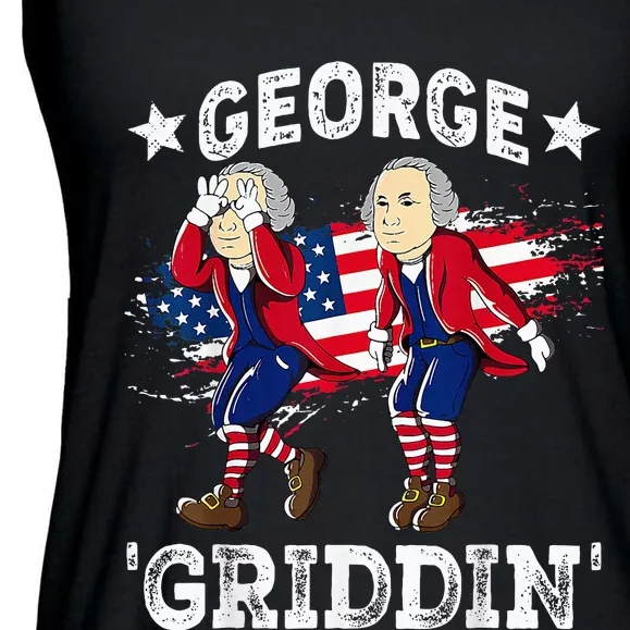 4th Of July George Washington George Ladies Essential Flowy Tank