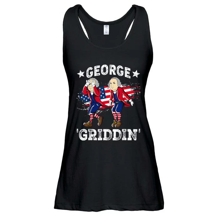 4th Of July George Washington George Ladies Essential Flowy Tank