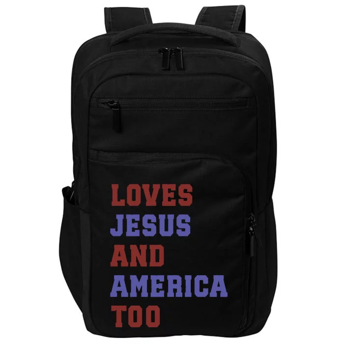 4th Of July God Bless America Vintage 4th Of July Impact Tech Backpack