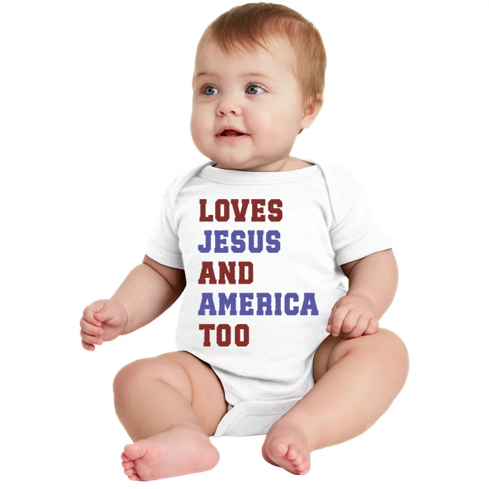 4th Of July God Bless America Vintage 4th Of July Baby Bodysuit