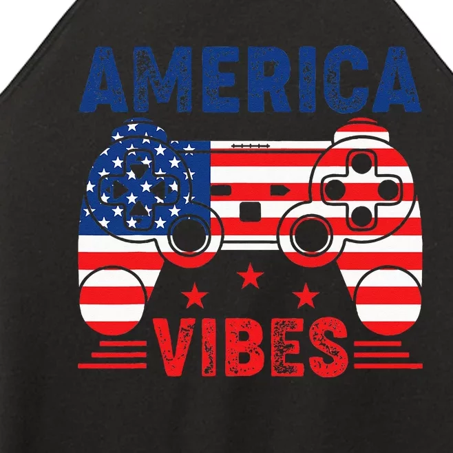 4th Of July Gamer America Vibes Women’s Perfect Tri Rocker Tank