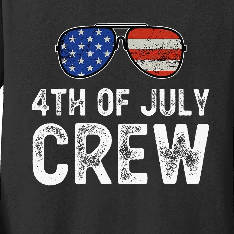 4th of July Crew Matching Family Outfits Kids Long Sleeve Shirt