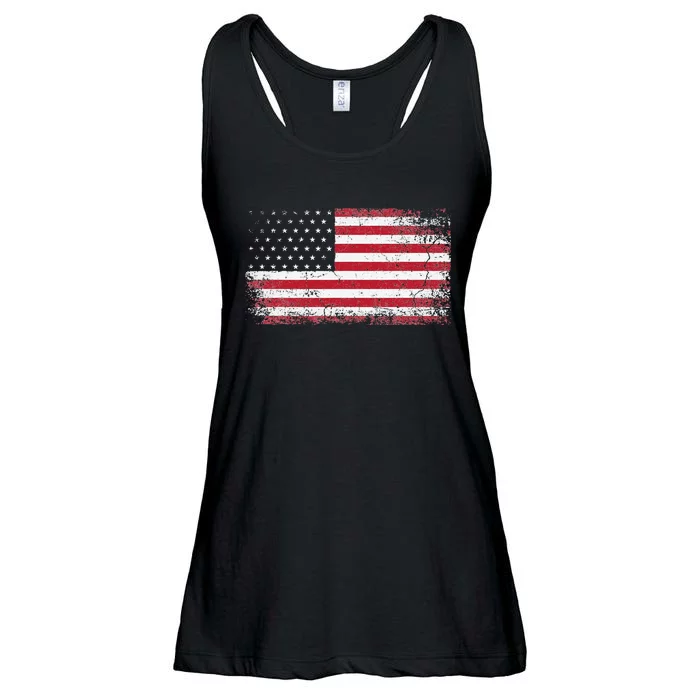 4th of July Christmas Gift American Flag Vintage Country Ladies Essential Flowy Tank