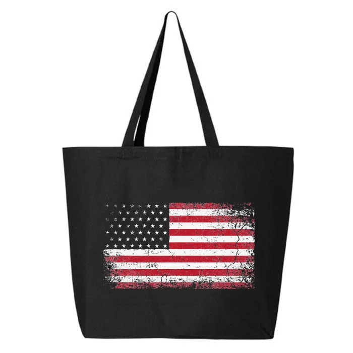 4th of July Christmas Gift American Flag Vintage Country 25L Jumbo Tote