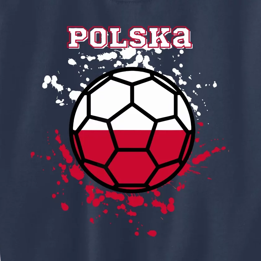 4th Of July Soccer Polska Gift Usa Flag Tank Top Kids Sweatshirt