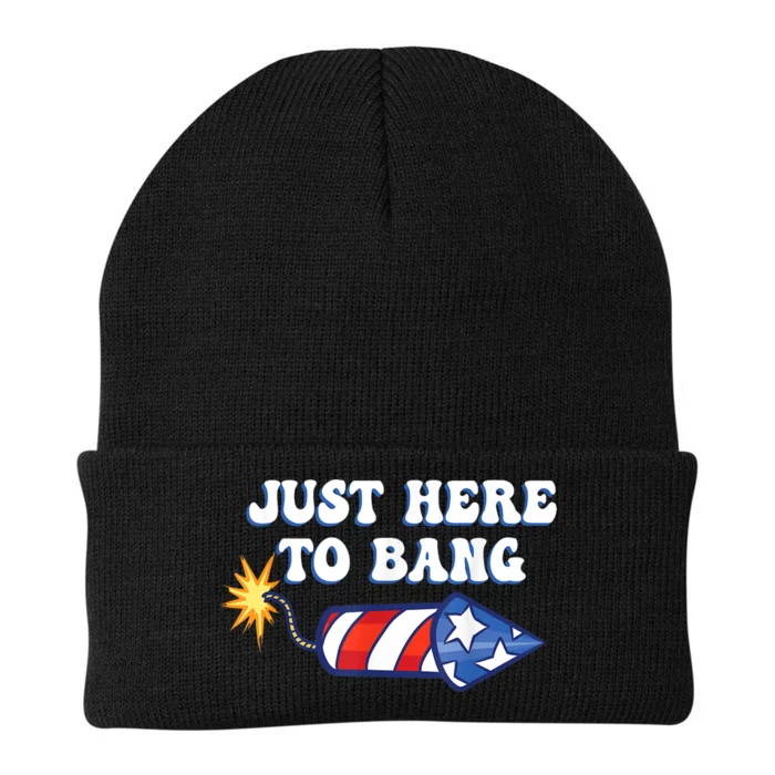 4th Of July Just Here To Bang Firecracker Knit Cap Winter Beanie