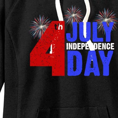 4th Of July Independence Day Fireworks Celebration Women's Fleece Hoodie