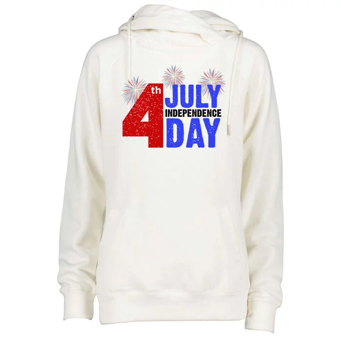 4th Of July Independence Day Fireworks Celebration Womens Funnel Neck Pullover Hood