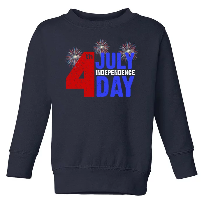 4th Of July Independence Day Fireworks Celebration Toddler Sweatshirt