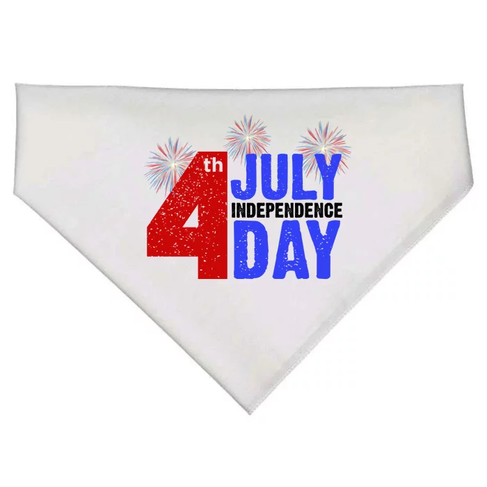 4th Of July Independence Day Fireworks Celebration USA-Made Doggie Bandana