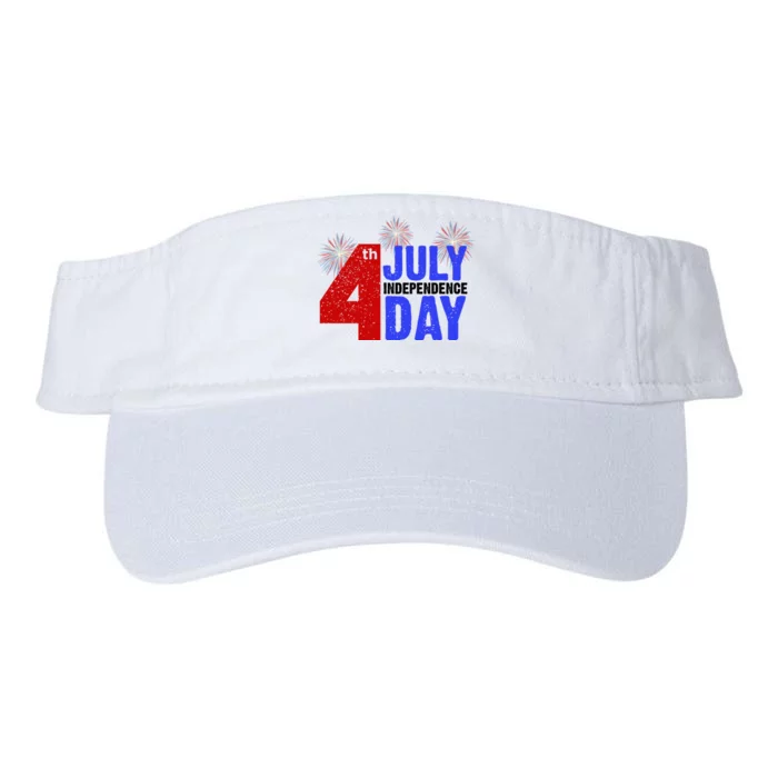 4th Of July Independence Day Fireworks Celebration Valucap Bio-Washed Visor