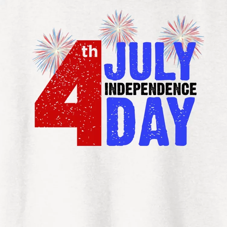 4th Of July Independence Day Fireworks Celebration Women's Crop Top Tee