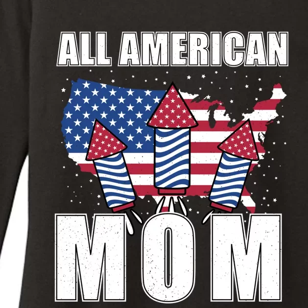 4th Of July Accessoires All American Mom Gift Womens CVC Long Sleeve Shirt