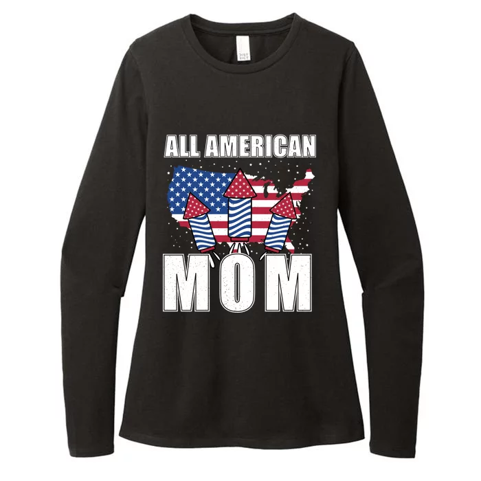 4th Of July Accessoires All American Mom Gift Womens CVC Long Sleeve Shirt