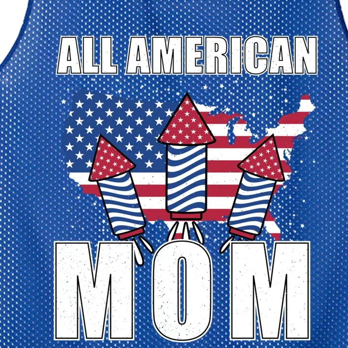 4th Of July Accessoires All American Mom Gift Mesh Reversible Basketball Jersey Tank