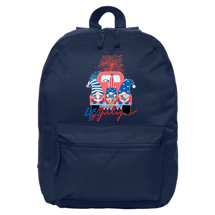 4th Of July Gnome Celebration 16 in Basic Backpack