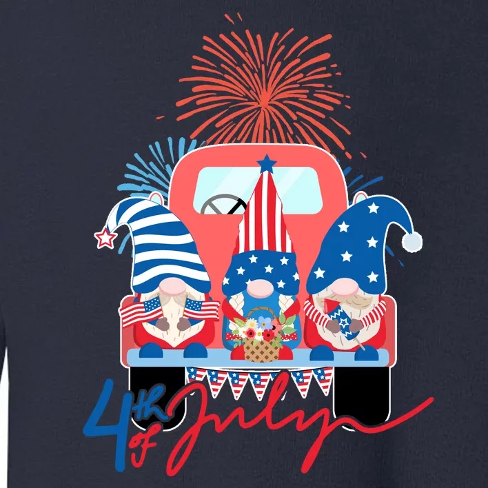 4th Of July Gnome Celebration Toddler Sweatshirt