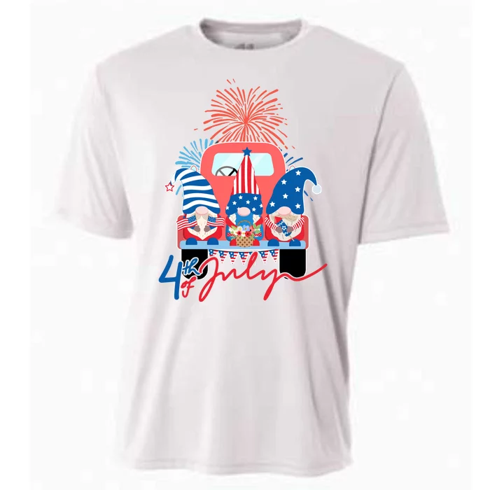 4th Of July Gnome Celebration Cooling Performance Crew T-Shirt