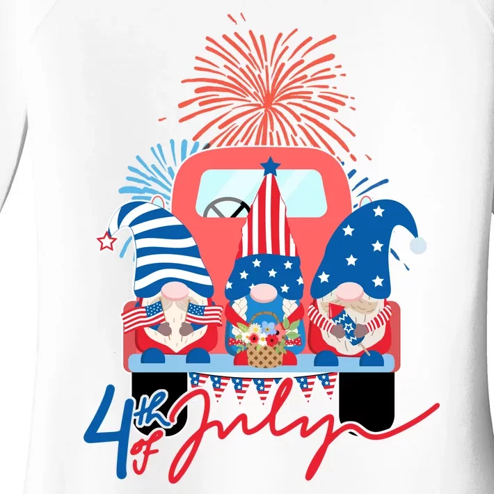 4th Of July Gnome Celebration Women's Perfect Tri Tunic Long Sleeve Shirt