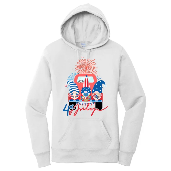 4th Of July Gnome Celebration Women's Pullover Hoodie